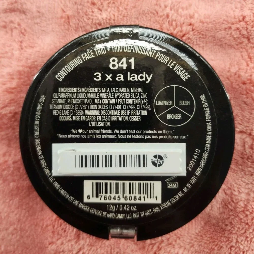 Hard Candy 841 Contouring‎ Face Trio 3 X A Lady Luminizer Blush Bronzer Makeup